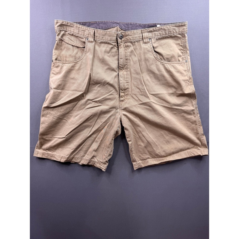Wrangler Hero Originals Mens Tan Khaki Carpenter‎ Shorts 42 Cotton Twill